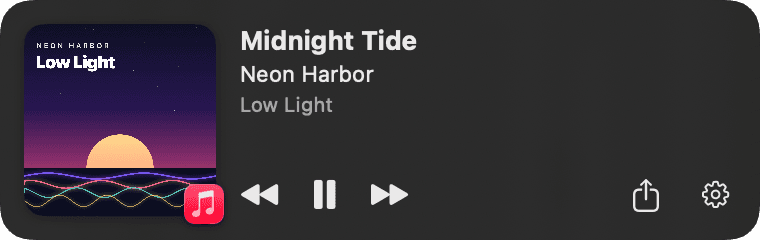NowWave while Apple Music plays