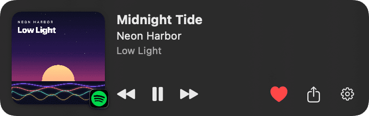 NowWave while Spotify plays